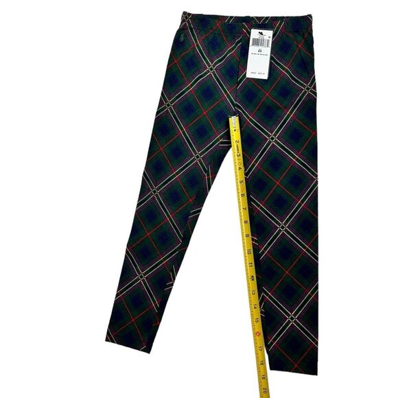 POLO Ralph Lauren Girls Patchwork Plaid Stretch Jersey Leggings Size 6X - Picture 7 of 14